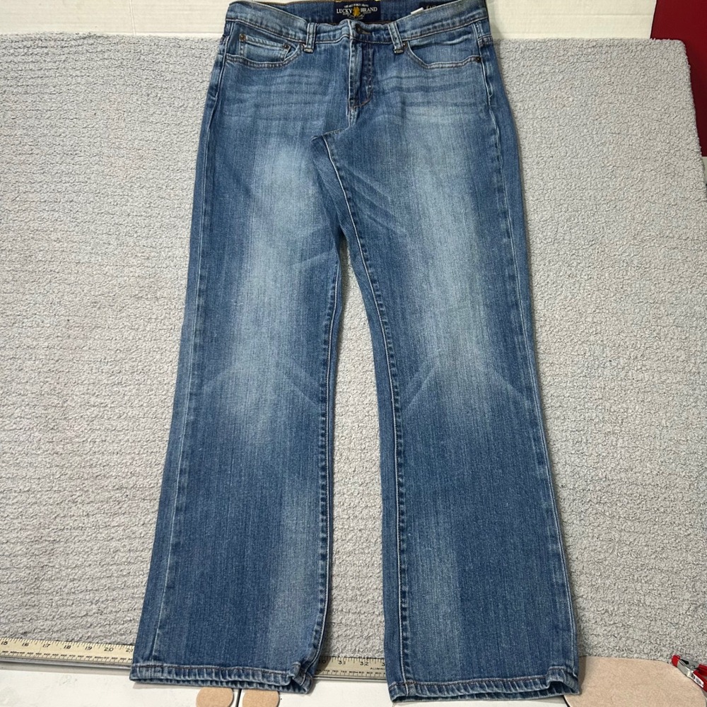 Lucky Brand Jeans Easy Rider 12/31 Blue Bootcut‎ Mid Rise Boho Denim